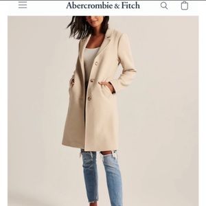 A&F women’s Wool Blend Dad Coat Size M